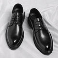 Lace Up Derby Men Shoes with Round Toe Low Heel Comfortable Breathable Non Slip Business Daily Office Formal Men Shoes