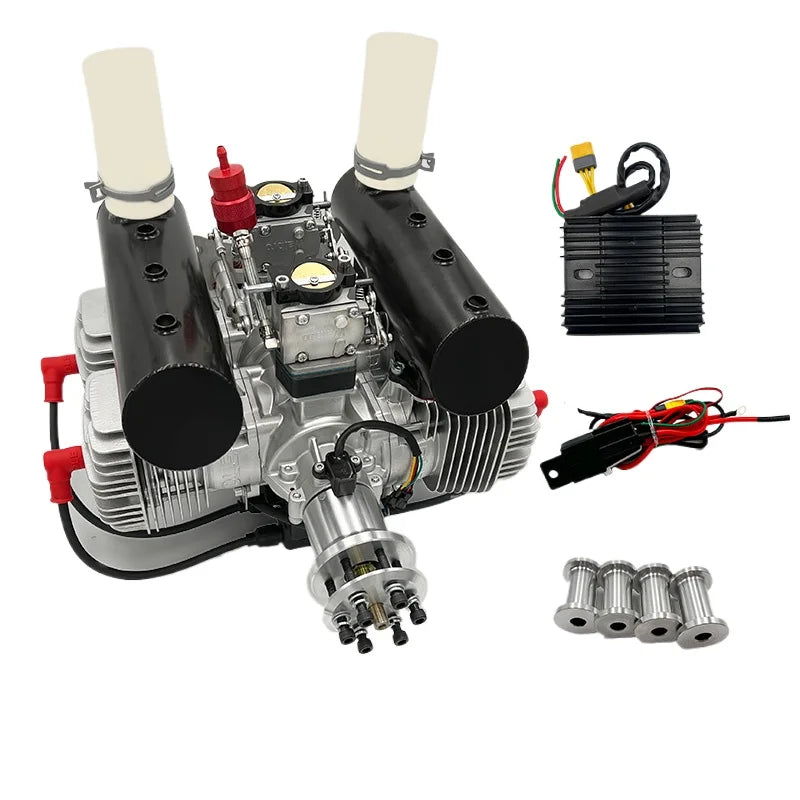 DLE400 Electric Start RC Engine 400W Power with 14V DC Output Air-Cooled High Power Generator for Giant Scale Models
