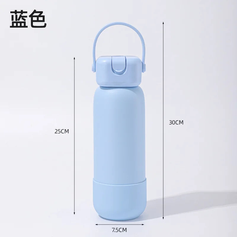 18oz24oz32oz Thermos Bottle With Straw Stainless Steel Car Thermal Cup Sports Water Bottles Keeps Cold and Heat Thermal Mug