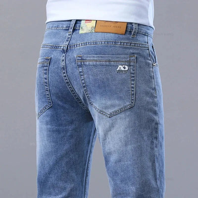 Spring Autumn Men's Slim Jeans Stylish Casual Stretch | SAMAG