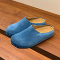 Zuecos De Mujer Suede Mule Shoes Women's Single Shoes 2026 Spring Autumn Baotou Half Slippers Outdoor Pull on Clog Mules Femme