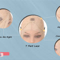WIF Blonde Highlight Black Bob Wig Body Wave Short Bob Heat Resistant Synthetic Lace Front Wig Women Cosplay Use Daily Bob Hair
