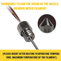 Clog Poke 3D Printer Accessories Φ1.6mm Cleaning Needle Tool for Any 1.75mm Nozzles, 3D Printer Nozzle Cleaning Removable Needle
