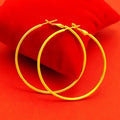 18K AU750 Gold Earrings for Women - 3cm in Diameter, Exuding Simple, Fashionable and High - end Temperament