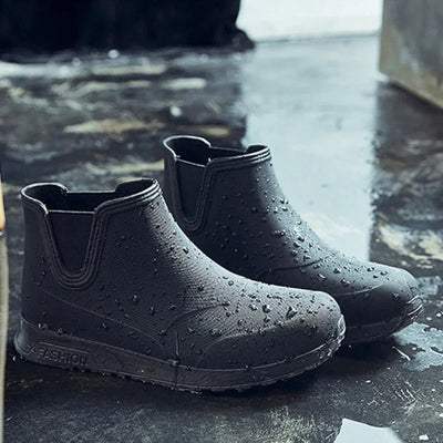 New Fashion Men's Rain Boots Rubber Platform Ankle Summer | SAMAG
