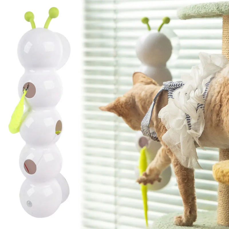 Intelligent Sensor Interactive Cat Toy Motion Activated Caterpillar Automatic Emerging from The Hole Teasing Cat Toy for Kitten