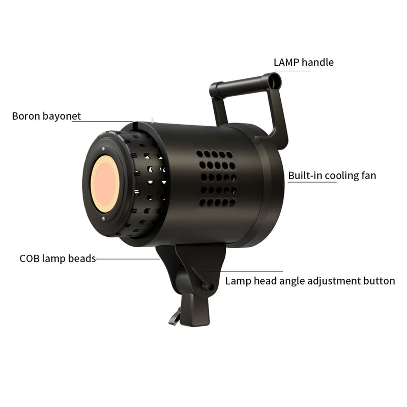 Bowens Video Studio Kit 90/135W 220V Photography Light Dimmable Kit LED Lamp 2m Tripod Flash Studio Lighting 3000-6000K 3 Color