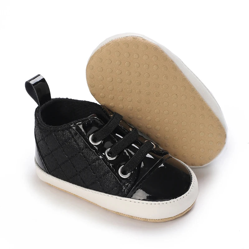 VALEN SINA New Baby Shoes White Christening Baptismal Moccasins Infant Boys Girls Slip-On Peas Shoes Walking Shoes