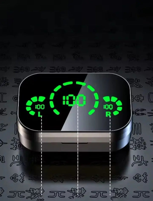 True Wireless Earphones With Dual LED Display . Sleek Metal Design, Long Battery Life, And Reliable Fit