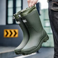 Rain Boots for Men Fishing Non-slip Man Shoes Cheap Middle Tube Water Shoes Outdoor Wear-resistant Garden Outdoor Work Shoes