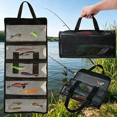 Fishing Gear Bait Bag, PVC Five Grid Iron Plate | SAMAG