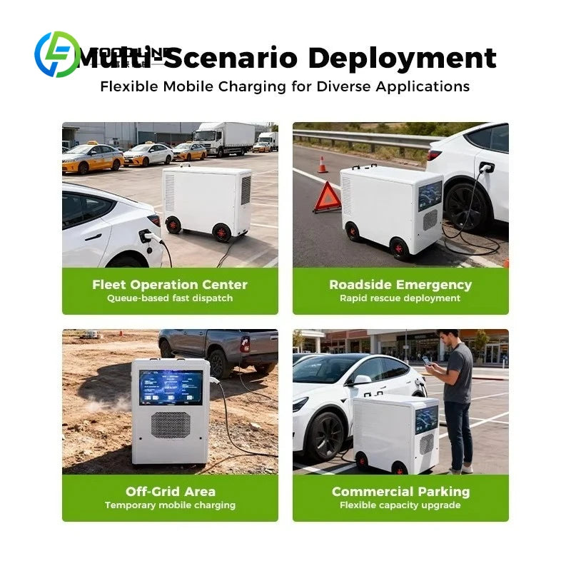 Customized All-in-One Mobile Energy Storage Charging Unit 200kWh 120kW Integrated EV Charger and Power Bank
