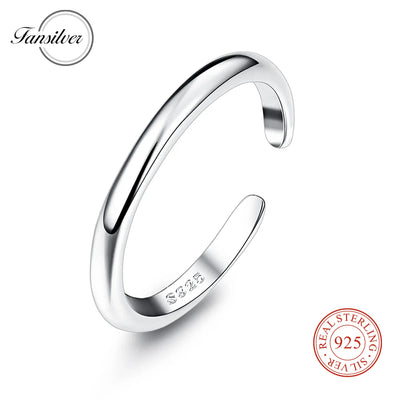 Fansilver S925 Sterling Silver Toe Rings for Women Adjustable White Gold Plated Flower Cz Snake Twist Opal Band | SAMAG