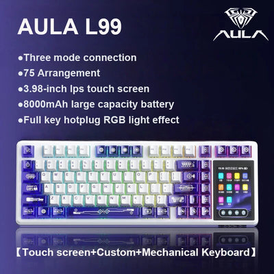 AULA L99 Intelligent Screen Mechanical Keyboard Bluetooth | SAMAG