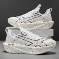Men's Breathable Road Running Shoes - Shock-Absorbing and Wear-Resistant Soles, Eva Cushioning Pads, Lightweight Low-Top Sneakers with Striped Design, Suitable for Gym, Jogging and Everyday Wear, Stylish Sporty Style, with Ev