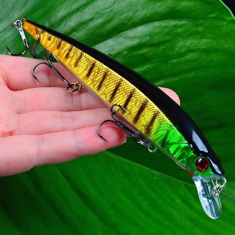14cm 18.5g 3D Bionic Minnow Fishing Lure Hard Bait with 3 | SAMAG
