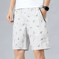 Men's Camo Shorts Elastic Waistband Casual Cargo Hiking | SAMAG
