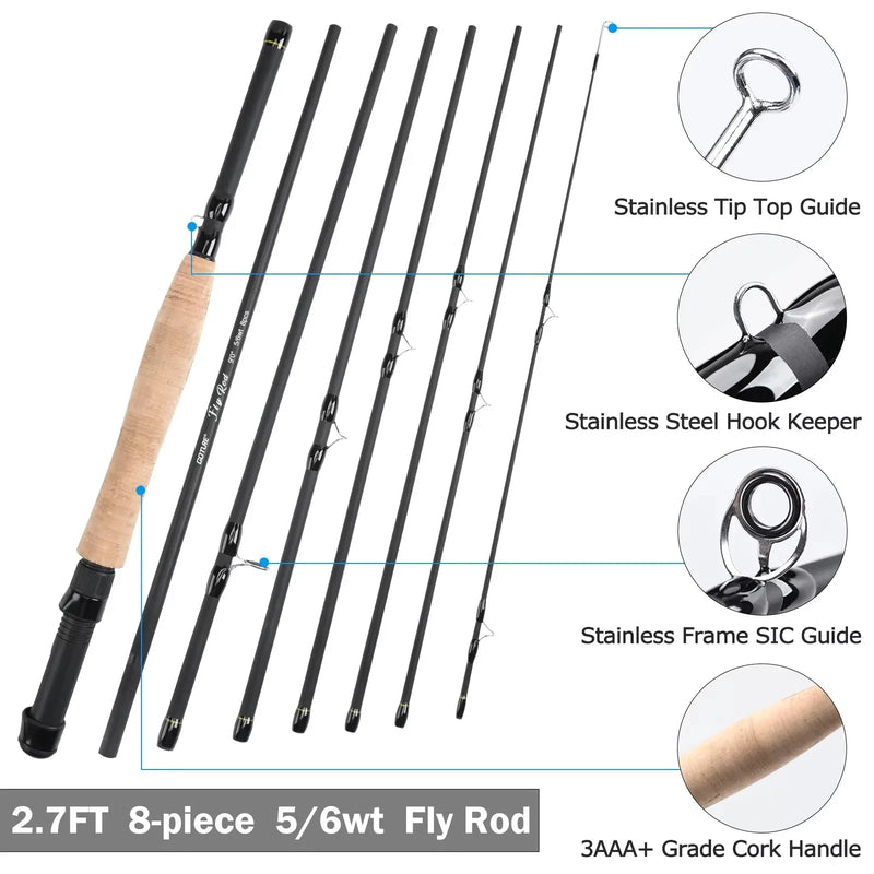 Goture Fly Fishing Rod Combo for Trout Carp Tackle Carbon - View 9 | SAMAG