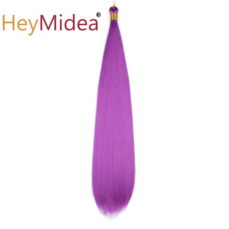 22-28Inch Straight Pony Hair Bundles Crochet Braids Hair Silky Colorful Synthetic Braiding Hair Ombre Synthetic Hair For Women
