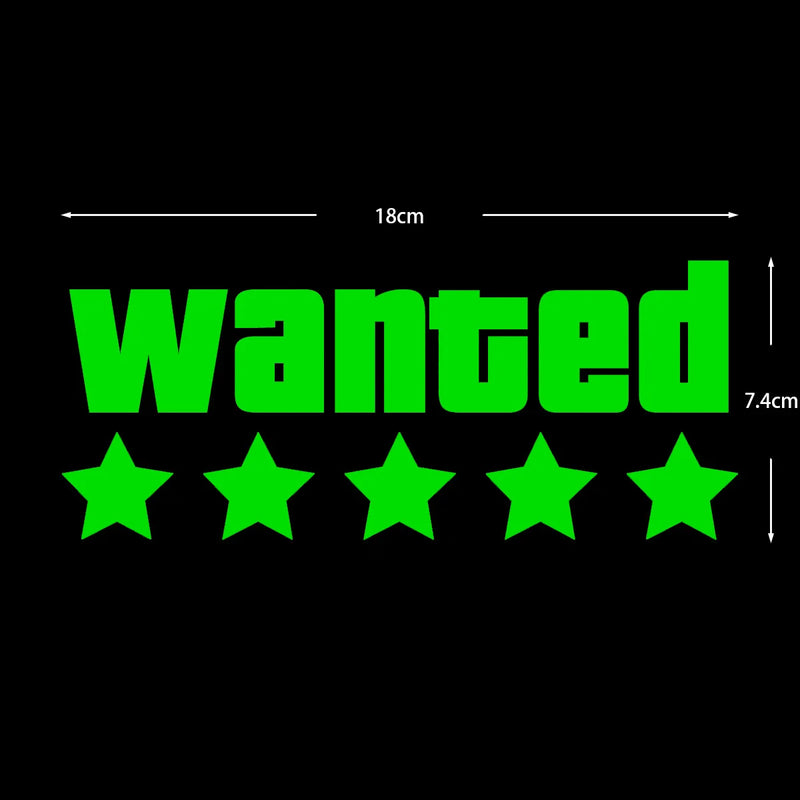 WANTED Motorcycle Sticker Vinyl Waterproof Decal Adaptable Motorcycle / Body / Helmet Motorcycle Decoration Accessories