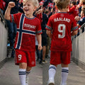 26 Boys HAALAND No.9 Football Jersey Tee Shorts Set Women | SAMAG