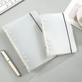 Transparent Binder, Matte Transparent Folder, Data Punching Folder, Ring Binder with Straps, for Office Document Storage