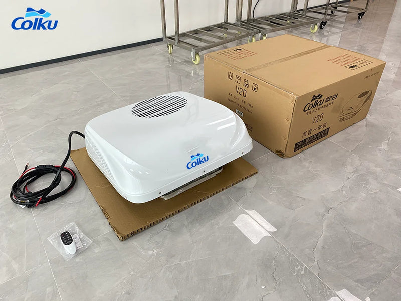 Battery AC System V20 Cabin Dc 12v 24v Car Rv Electric Rooftop Integrated Parking Truck Air Conditioner
