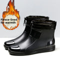Extra Large Size Men's Rain Boots Anti-Slip Kitchen Work Rubber Shoes Waterproof Summer Boots Slip-On Flat Bottom Shoes