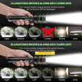 Super Long Range LED Flashlight USB Rechargeable Handheld - View 3 | SAMAG