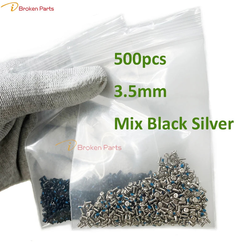 500PCS/Lot For Samsung Galaxy A10 A20 A50 A52 3.0mm Screws note 1 note 3 note 2 N7100 note 4 3.5mm mobile phone Screw