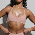 C - B Women Halter Backless Padded Sports Bra High Waist - View 19 | SAMAG