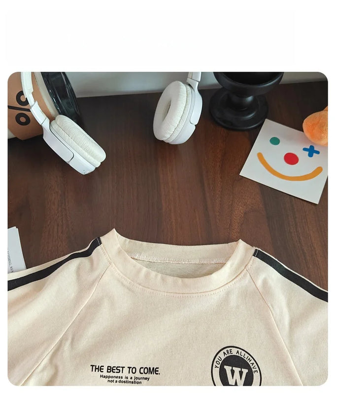 Summer Sporty Style Children Sets Letter Pattern | SAMAG