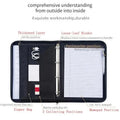 Large Black Business Portfolio File Document Folder Zipper A4 Paper Organizer Bag Padfolio Binder Briefcase Conference Office