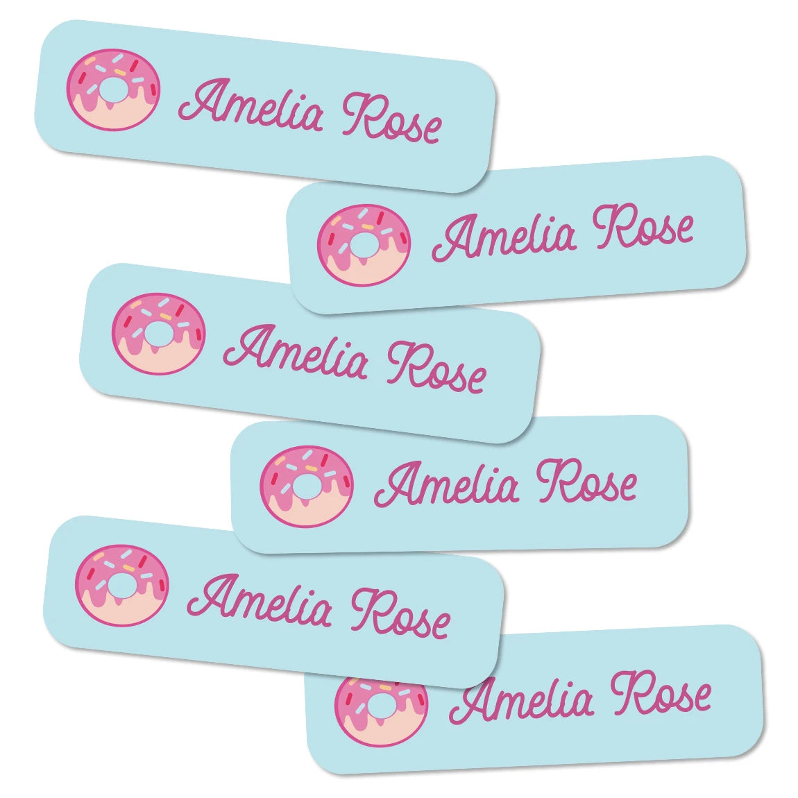 132 Personalized Name Stickers for Kids, Custom Waterproof Name Labels for Bottles, Lunch Boxes, School Supplies