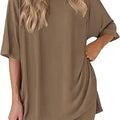 2026women's New Fashion Trend Basic High-quality Casual Round Neck Slit Loose Casual and Comfortable Women's Two-piece Home Suit