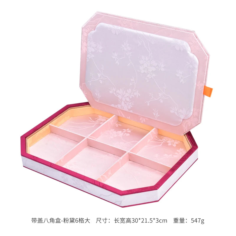 Luxury Chinese Vintage Silk Wooden Jewelry Box, Countertop Display Tray for Perfume Ring Bracelet, Velvet Gemstone Jade Storage