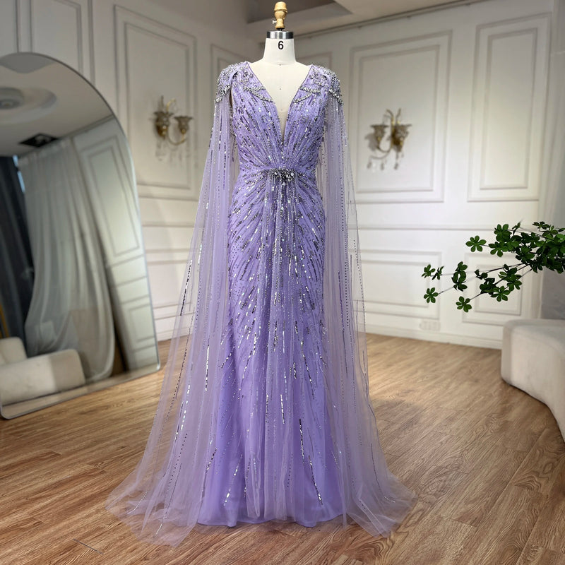 Serene Hill Turquoise Mermaid Evening Dresses Gowns | SAMAG