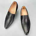 Men's Summer Genuine Leather Breathable Formal Business Shoes Wedding White Leather Shoes Korean Style Pointed Toe Loafers