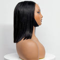 250% Density Bob Straight Human Hair 2X6 Transparent Lace Closure Frontal Human Hair Wigs 100% Human Hair Ginger 99J Colored Wig