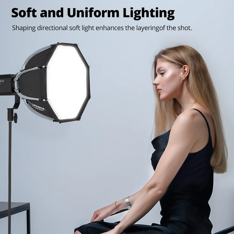 AMBITFUL PS22 PS30 Softbox Mini Bowens Mount COB Light Octagon Softbox Mini Bowens Mount Matt Box