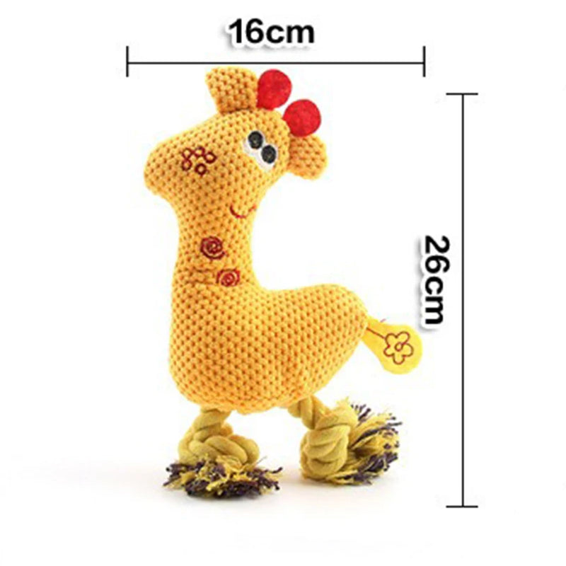 Hot pet dog sound toy Creative knitting Sika deer bite resistant sound molar plush dog toy pet supplies