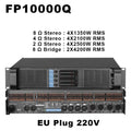 Original LOGO FP10000Q Professional Digital Power Amplifier 4x1350W 10000 Watt FP14000 2X2350W Audio DJ Subwoofer Amplifier