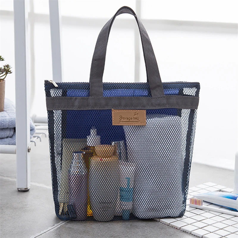 Travel Beach Bags Large Capacity Storage Bag Women Portable Outdoor Toiletries Swimming Mesh Storage Cases Travels Organizer Kit