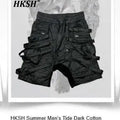 HKSH Spring Summer New Men's RO Style Round Collar Printed T-shirt Oversized Chic Cotton Chic Top American Loose Y2K Tees HK4638