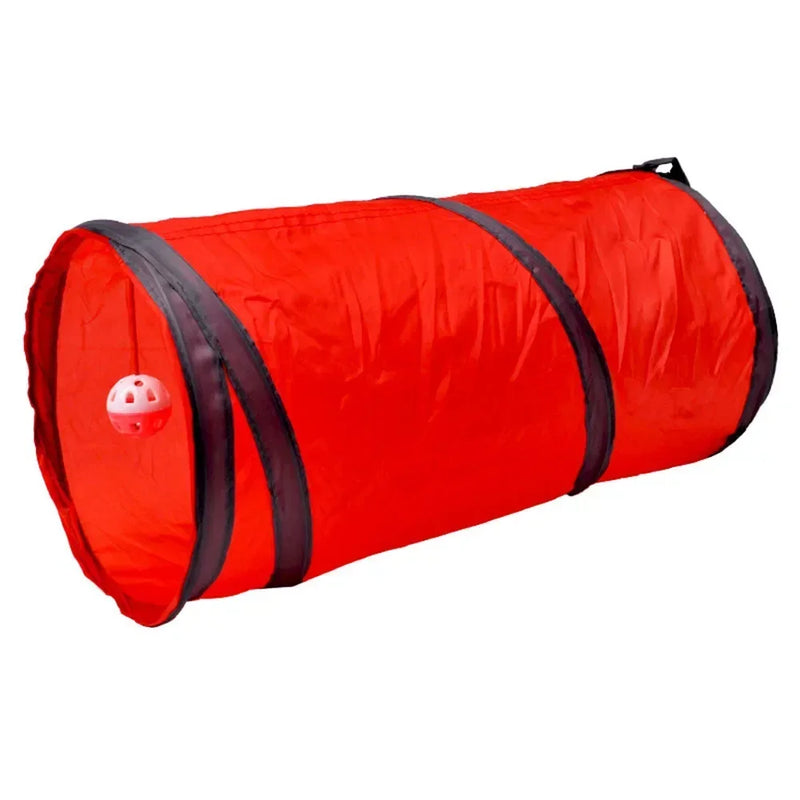 Cat Tunnel Toy Foldable Polyester Cloth Rolling Tent for Kitten Cat Tunnel Puppy Cat Toy Play Tunnel for Small Medium Large Cats