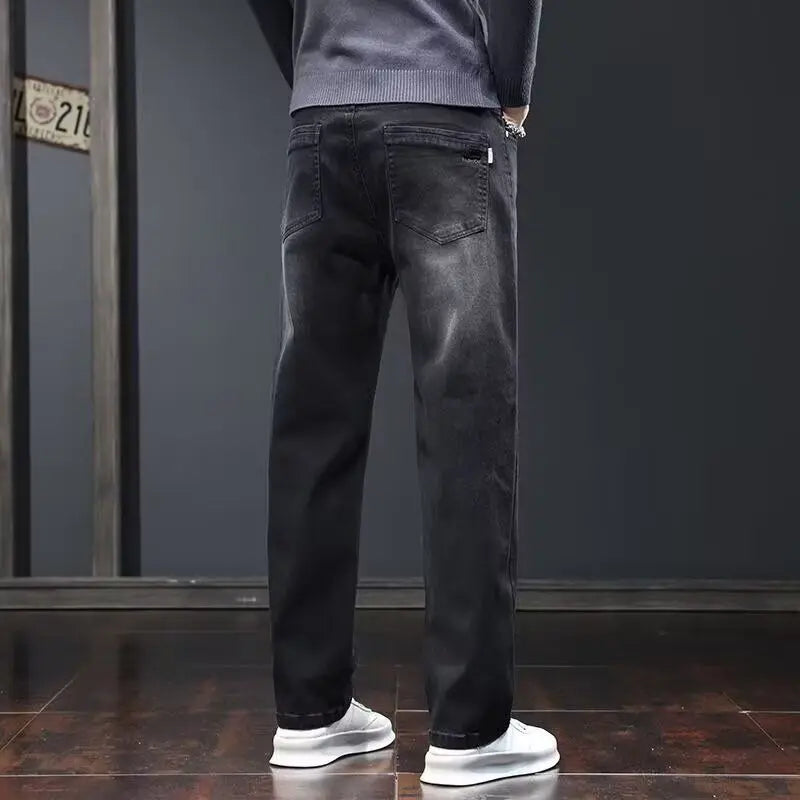 Spring Autumn Elastic Denim Jeans Men's Casual Korean | SAMAG