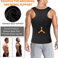 Men's Body Shaper Waist Trainer Sauna Vest Double Belt Sweat Shirt Corset Top Abdomen Slimming Shapewear Fat Burn Fitness Suits