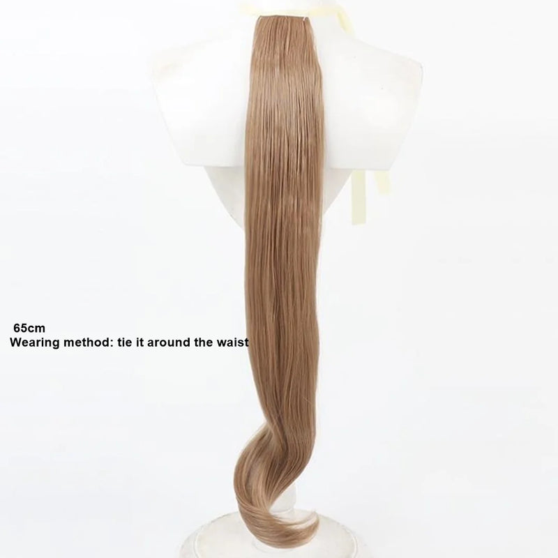 Uma Musume: Pretty Derby Cosplay Almond Eye Wig Halloween anime party heat-resistant synthetic light brown wig