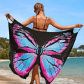 Women Sexy Beach Skirt Butterfly Print Wrap Cover Up Elegant Seaside Vacation Outfit Lightweight Summer Beachwear Fashion Soft