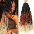 Goddess Bohemian Box Braids Crochet Hair Pre looped 18 14 Inch Boho Box Braids Soft Synthetic Braiding Hair for Black Women Kids